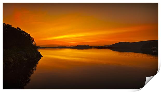 Midnight Sunset Print by Natures' Canvas: Wall Art  & Prints by Andy Astbury