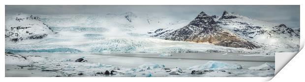 The Fjallajokull Glacier and Ice Lagoon. Print by Natures' Canvas: Wall Art  & Prints by Andy Astbury