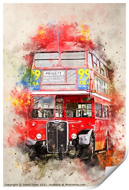 Iconic Routemaster: A London Marvel Print by David Tyrer