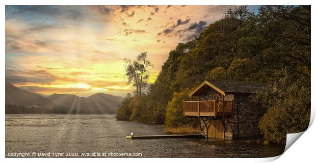 The Old Boat House - Ullswater Print by David Tyrer