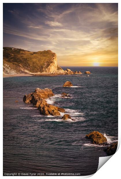 Man O' War Bay Dorset Print by David Tyrer