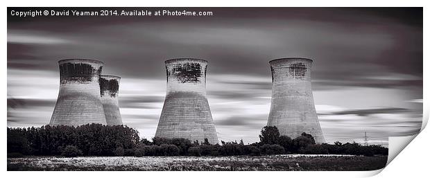 Cooling Towers before they fell Print by David Yeaman