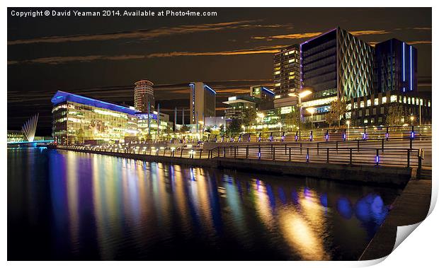 Media City at Night Print by David Yeaman