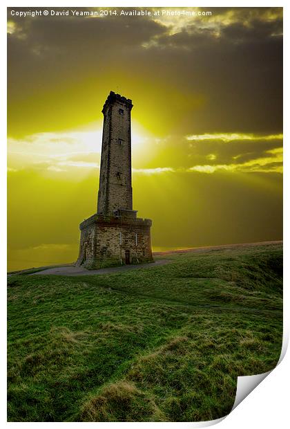  Peel Monument at Dusk Print by David Yeaman