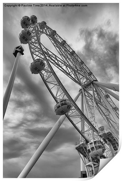 Melbourne Star, Observation Point, Melbourne Print by Pauline Tims
