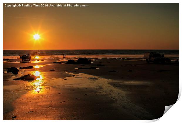Sunset at Broome Western Australia Print by Pauline Tims