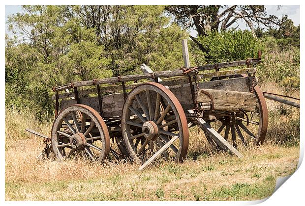 Vintage Farm Cart at Clarkefield, Victoria, Austra Print by Pauline Tims