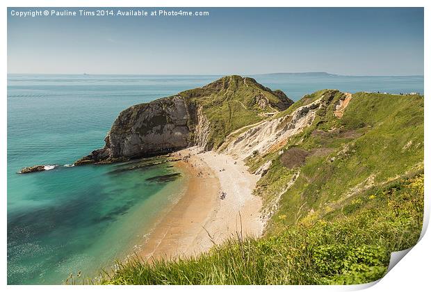  Jurassic Coastline near Durdle Door  Dorset Engla Print by Pauline Tims