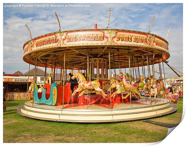  Merry Go Round Print by Pauline Tims