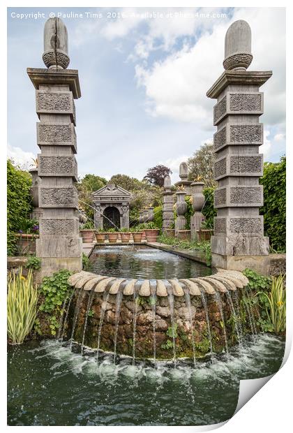 Arundel Castle water feature Print by Pauline Tims