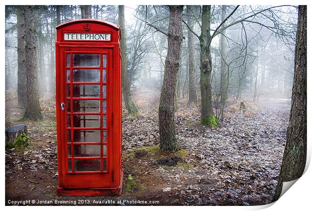 British phone box  Print by Jordan Browning Photo