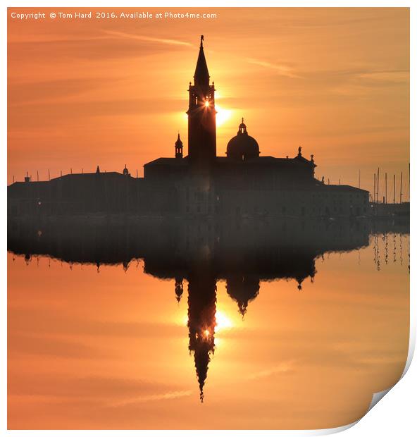 Reflections in Venice Print by Tom Hard