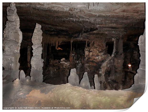 Cave Exploration Print by Judy Hall-Folde
