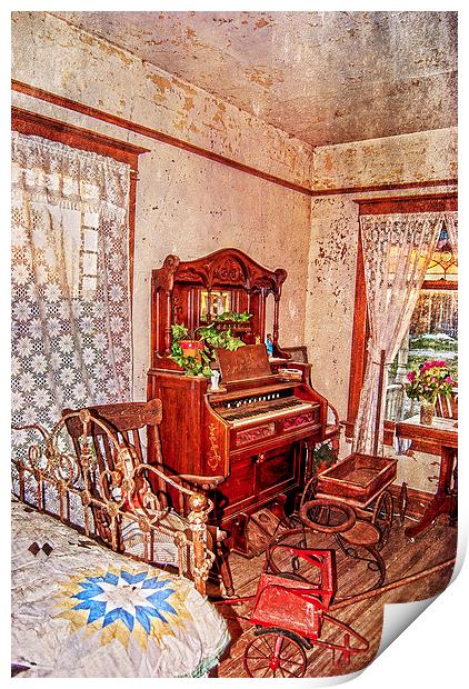 A Small House in Town Print by Judy Hall-Folde