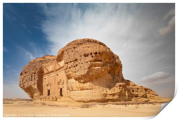 Mada'in Saleh Saudi Arabia Print by P H