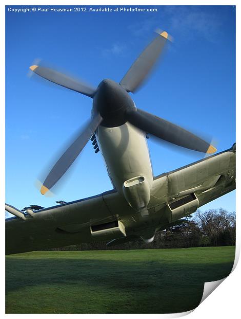 Spitfire low pass Print by P H