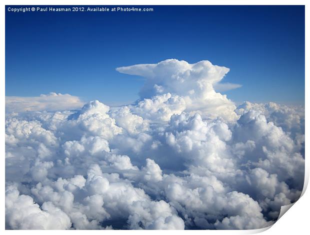 Cumulonimbus Thunderstorm cloud Print by P H