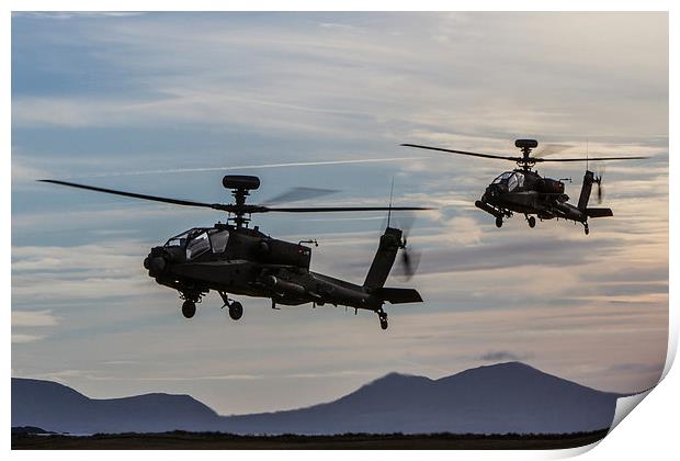  Apache hunter pair Print by P H