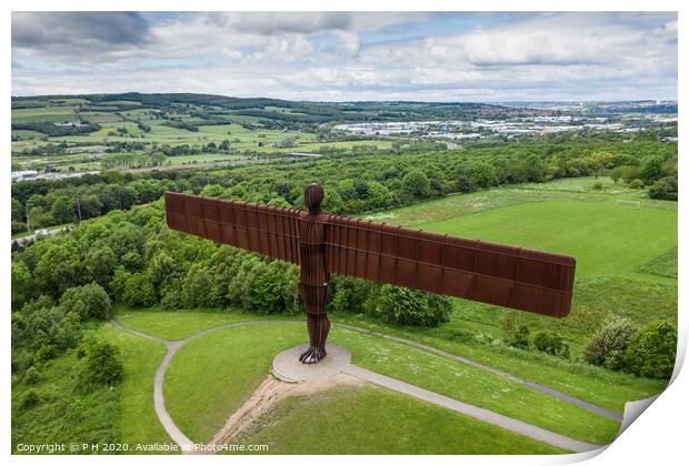 The Angel of the North Print by P H