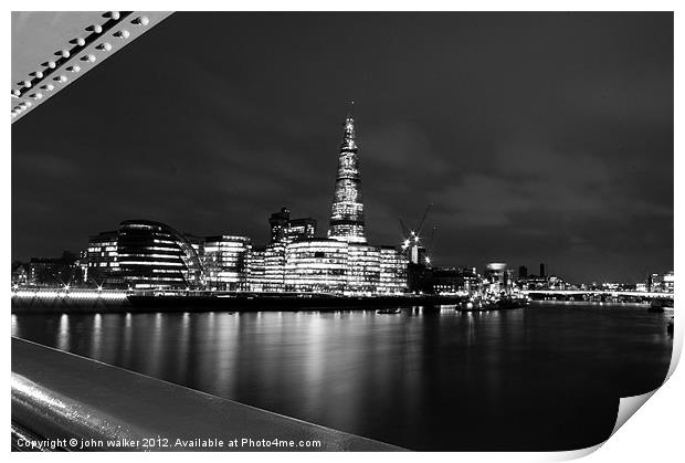 The London Shard Print by john walker