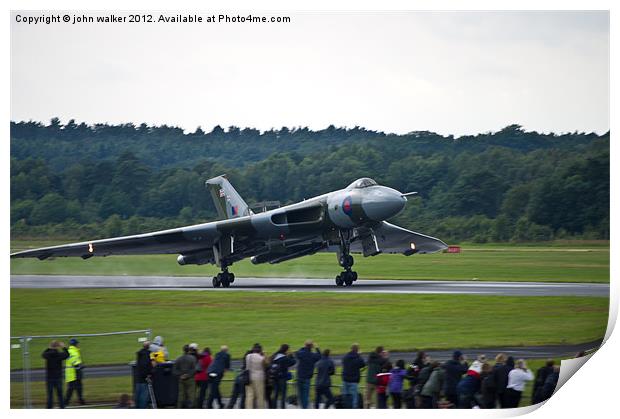 Vulcan Bomber Landing Print by john walker