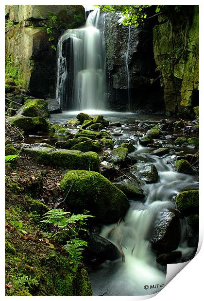 Lumsdale Falls Print by Michael Topley