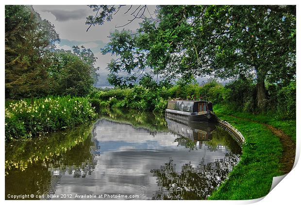 narrowboat oxford canal Print by carl blake