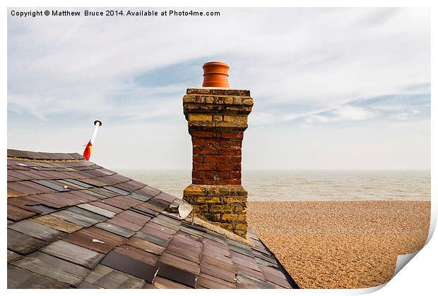 South Lookout, Aldeburgh Print by Matthew Bruce