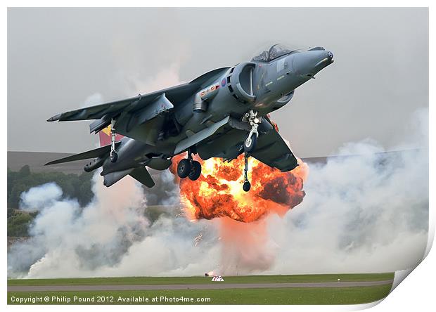 Hawker Harrier Jet Print by Philip Pound
