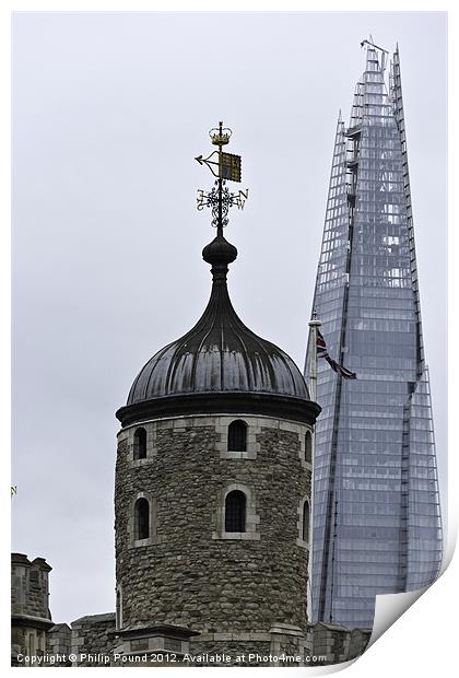 Twin Towers - Old & New Print by Philip Pound