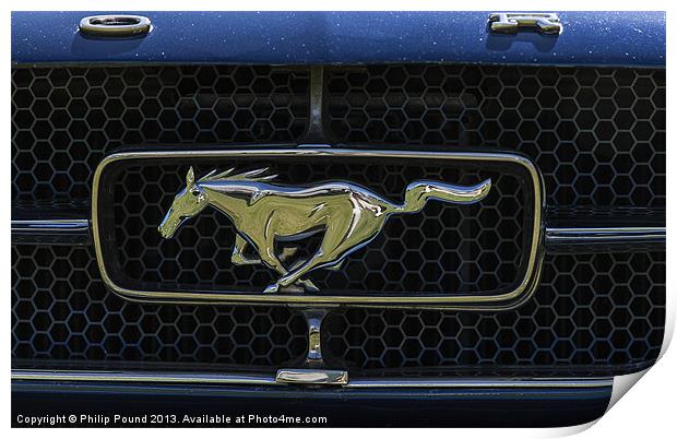 Ford Mustang Car Print by Philip Pound