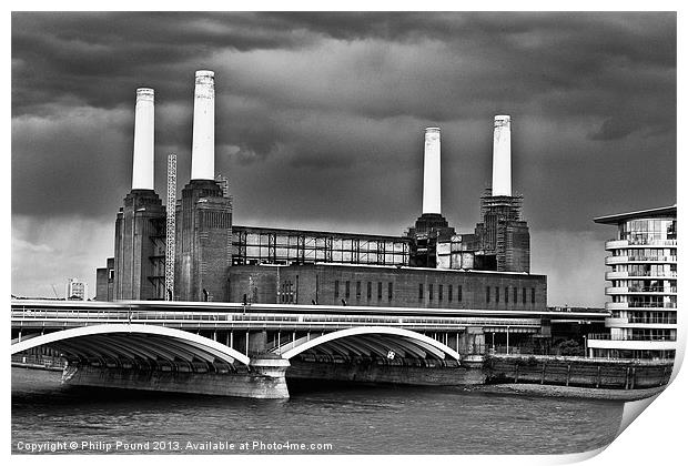 London Battersea Power Station Print by Philip Pound