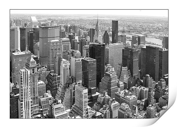 Manhattan from Empire State Building Print by Philip Pound