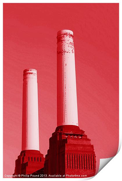 Battersea Power Station London Print by Philip Pound