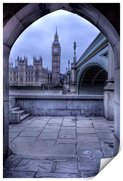 Big Ben Through The Arch Print by Philip Pound