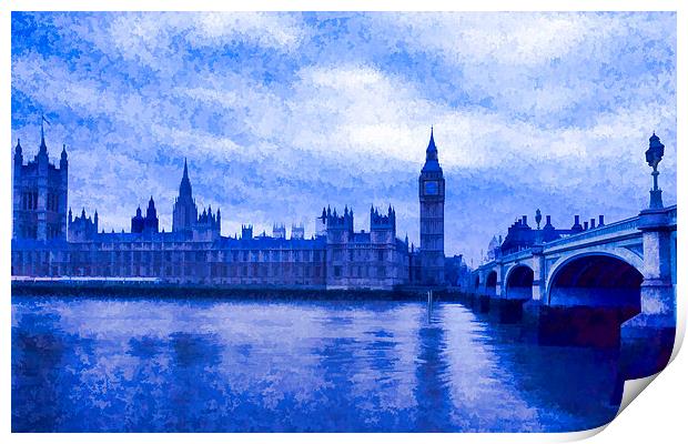 Westminster Houses of Parliament Print by Philip Pound