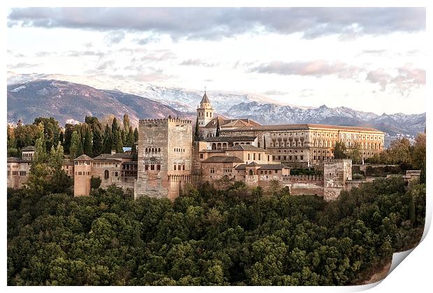 Alhambra Palace in Granada Spain Print by Philip Pound