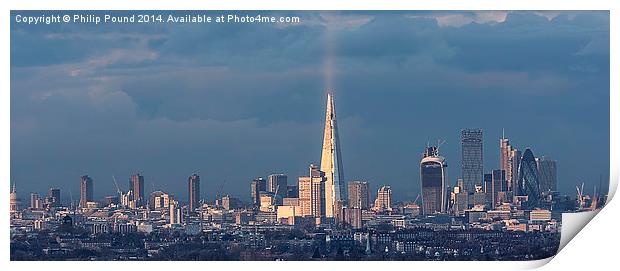London City Skyline Print by Philip Pound