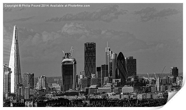 City of London Skyline Print by Philip Pound