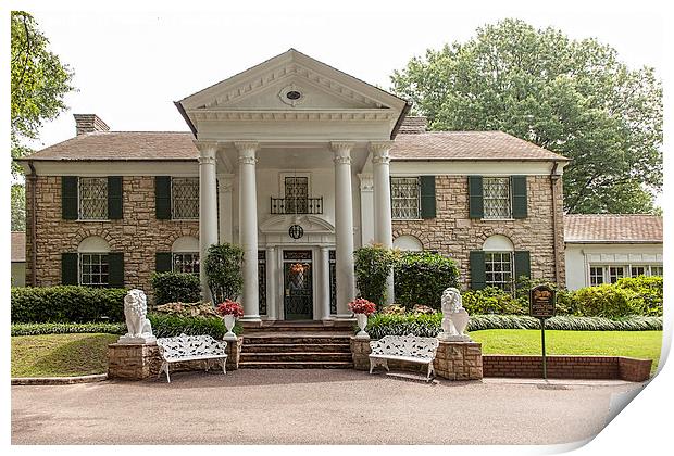  Graceland Tennessee - former home of Elvis Presle Print by Philip Pound