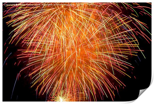  Fireworks in the Sky at Night Print by Philip Pound