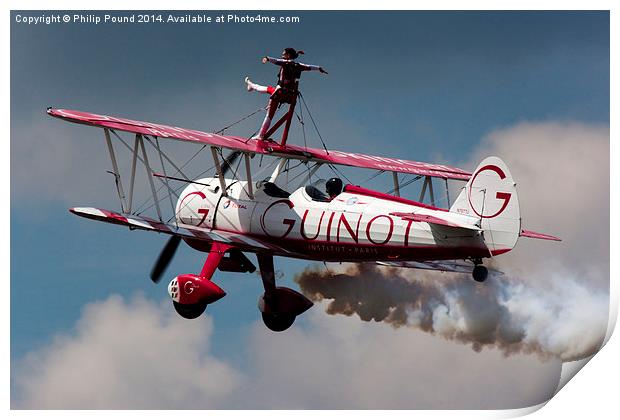  Acrobatic Display Airplane Print by Philip Pound