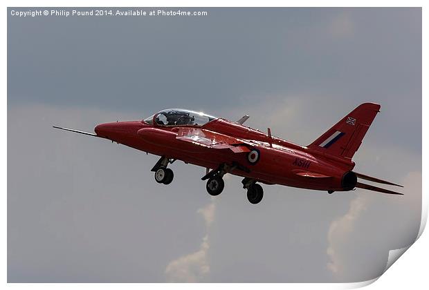  RAF Red Arrows Hawk T1 Plane Taking Off Print by Philip Pound