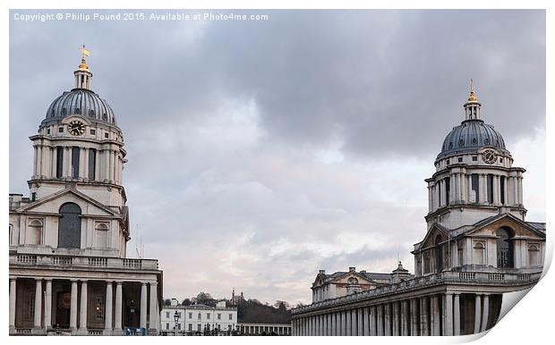  Royal Naval College at Greenwich Print by Philip Pound