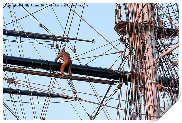  Cutty Sark Rigging Print by Philip Pound