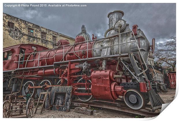  Steam Train in Havana Print by Philip Pound
