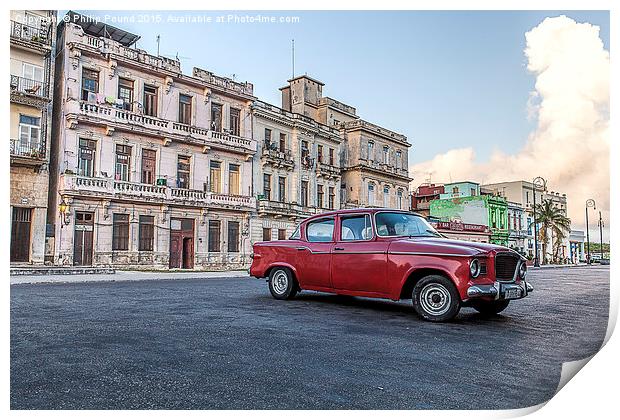  Malecon in Havana Cuba Print by Philip Pound