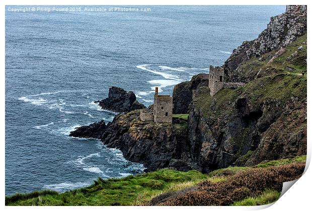  Poldark Disused Tin Mine in Cornwall Print by Philip Pound