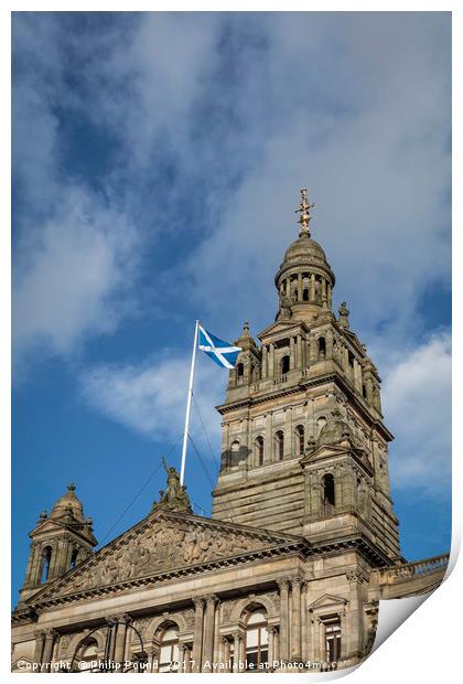 Glasgow City Centre Building Print by Philip Pound