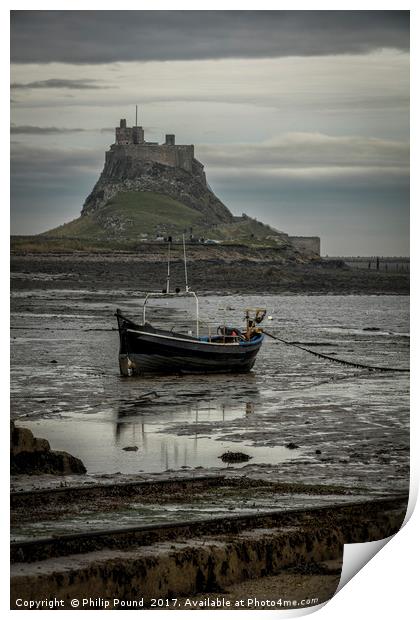 Lindisfarne Castle on the Holy Island in Northumbe Print by Philip Pound